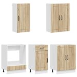 vidaXL Kuchynská jednotka LUCCA 5 pcs Dub sonoma Kompozitné drevo – Obrázok 3
