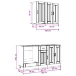 vidaXL Kuchynská jednotka LUCCA 5 pcs Staré drevo Kompozitné drevo – Obrázok 8