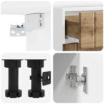 vidaXL Kuchynská jednotka LUCCA 5 pcs Dub artisan Kompozitné drevo – Obrázok 4