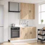 vidaXL Kuchynská jednotka LUCCA 5 pcs Dub sonoma Kompozitné drevo