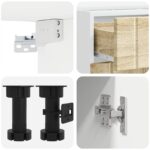 vidaXL Kuchynská jednotka LUCCA 5 pcs Dub sonoma Kompozitné drevo – Obrázok 4