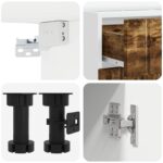 vidaXL Kuchynská jednotka LUCCA 5 pcs Dymový dub Kompozitné drevo – Obrázok 4