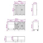 vidaXL Kuchynská jednotka LUCCA 5 pcs Dymový dub Kompozitné drevo – Obrázok 7