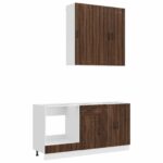 vidaXL Kuchynská jednotka LUCCA 5 pcs Hnedý dub Kompozitné drevo – Obrázok 2