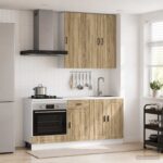 vidaXL Kuchynská jednotka PORTO 5 pcs Dub sonoma Kompozitné drevo