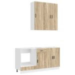 vidaXL Kuchynská jednotka PORTO 5 pcs Dub sonoma Kompozitné drevo – Obrázok 2