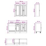 vidaXL Kuchynská jednotka PORTO 5 pcs Dub sonoma Kompozitné drevo – Obrázok 8