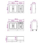 vidaXL Kuchynská jednotka KALMAR 4 pcs Čierna Kompozitné drevo – Obrázok 6