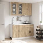 vidaXL Kuchynská jednotka KALMAR 4 pcs Dub sonoma Kompozitné drevo