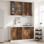 vidaXL Kuchynská jednotka KALMAR 4 pcs Staré drevo Kompozitné drevo