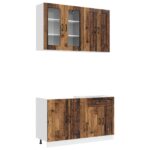 vidaXL Kuchynská jednotka KALMAR 4 pcs Staré drevo Kompozitné drevo – Obrázok 2
