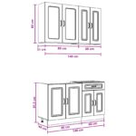 vidaXL Kuchynská jednotka KALMAR 4 pcs Staré drevo Kompozitné drevo – Obrázok 7