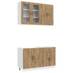 vidaXL Kuchynská jednotka KALMAR 4 pcs Dub artisan Kompozitné drevo – Obrázok 2