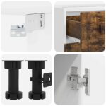 vidaXL Kuchynská jednotka KALMAR 4 pcs Dymový dub Kompozitné drevo – Obrázok 4
