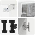 vidaXL Kuchynská jednotka KALMAR 4 pcs Sivý Sonoma Kompozitné drevo – Obrázok 4