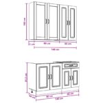 vidaXL Kuchynská jednotka KALMAR 4 pcs Dub artisan Kompozitné drevo – Obrázok 8