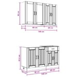 vidaXL Kuchynská jednotka LUCCA 4 pcs Čierna Kompozitné drevo – Obrázok 7