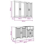 vidaXL Kuchynská jednotka LUCCA 4 pcs Čierna Kompozitné drevo – Obrázok 7