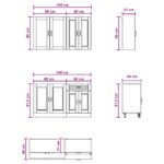 vidaXL Kuchynská jednotka PORTO 4 pcs Dub artisan Kompozitné drevo – Obrázok 7