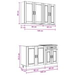 vidaXL Kuchynská jednotka PORTO 4 pcs Dub artisan Kompozitné drevo – Obrázok 8