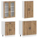 vidaXL Kuchynská jednotka PORTO 4 pcs Dub artisan Kompozitné drevo – Obrázok 3