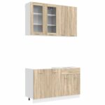 vidaXL Kuchynská jednotka LYON 4 pcs Dub sonoma Kompozitné drevo – Obrázok 2