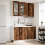 vidaXL Kuchynská jednotka LYON 4 pcs Staré drevo Kompozitné drevo