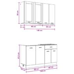 vidaXL Kuchynská jednotka LYON 4 pcs Dub artisan Kompozitné drevo – Obrázok 8