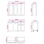 vidaXL Kuchynská jednotka LYON 4 pcs Dymový dub Kompozitné drevo – Obrázok 6