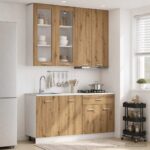 vidaXL Kuchynská jednotka LYON 4 pcs Dub artisan Kompozitné drevo