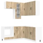 vidaXL Kuchynská jednotka KALMAR 8 pcs Dub sonoma Kompozitné drevo – Obrázok 2