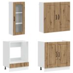 vidaXL Kuchynská jednotka KALMAR 8 pcs Dub artisan Kompozitné drevo – Obrázok 3