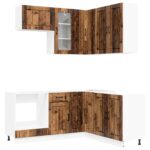 vidaXL Kuchynská jednotka LUCCA 8 pcs Staré drevo Kompozitné drevo – Obrázok 2