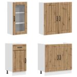 vidaXL Kuchynská jednotka LUCCA 8 pcs Dub artisan Kompozitné drevo – Obrázok 3
