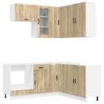 vidaXL Kuchynská jednotka PORTO 8 pcs Dub sonoma Kompozitné drevo – Obrázok 2