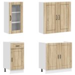 vidaXL Kuchynská jednotka PORTO 8 pcs Dub sonoma Kompozitné drevo – Obrázok 3