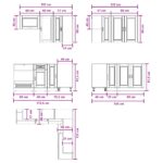 vidaXL Kuchynská jednotka PORTO 8 pcs Dub sonoma Kompozitné drevo – Obrázok 8