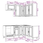 vidaXL Kuchynská jednotka PORTO 8 pcs Dub sonoma Kompozitné drevo – Obrázok 9