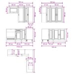 vidaXL Kuchynská jednotka PORTO 8 pcs Dub sonoma Kompozitné drevo – Obrázok 10