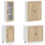 vidaXL Kuchynská jednotka PORTO 8 pcs Dub sonoma Kompozitné drevo – Obrázok 4