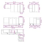 vidaXL Kuchynská jednotka LYON 8 pcs Dymový dub Kompozitné drevo – Obrázok 8