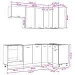 vidaXL Kuchynská jednotka LYON 8 pcs Dymový dub Kompozitné drevo – Obrázok 9