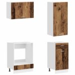 vidaXL Kuchynská jednotka LYON 8 pcs Staré drevo Kompozitné drevo – Obrázok 4