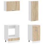 vidaXL Kuchynská jednotka LYON 8 pcs Dub sonoma Kompozitné drevo – Obrázok 4