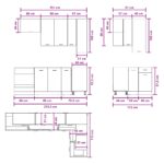 vidaXL Kuchynská jednotka LYON 8 pcs Dub sonoma Kompozitné drevo – Obrázok 8