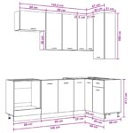 vidaXL Kuchynská jednotka LYON 8 pcs Dub sonoma Kompozitné drevo – Obrázok 9