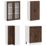 vidaXL Kuchynská jednotka KALMAR 8 pcs Hnedý dub Kompozitné drevo – Obrázok 3