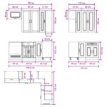 vidaXL Kuchynská jednotka KALMAR 8 pcs Hnedý dub Kompozitné drevo – Obrázok 8