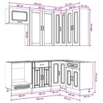 vidaXL Kuchynská jednotka KALMAR 8 pcs Hnedý dub Kompozitné drevo – Obrázok 9