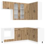vidaXL Kuchynská jednotka KALMAR 8 pcs Dub artisan Kompozitné drevo – Obrázok 2